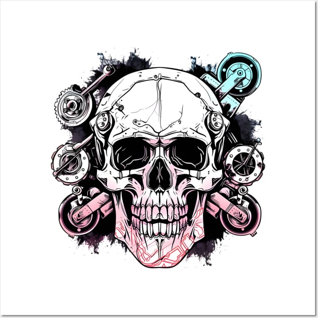 Garage Skull Design Wall Art by ragil_studio